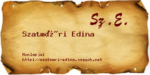 Szatmári Edina névjegykártya